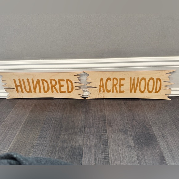 NWOT CUSTOM MADE Winnie the Pooh Wooden Baby Room SignHundred Acre Wood- James